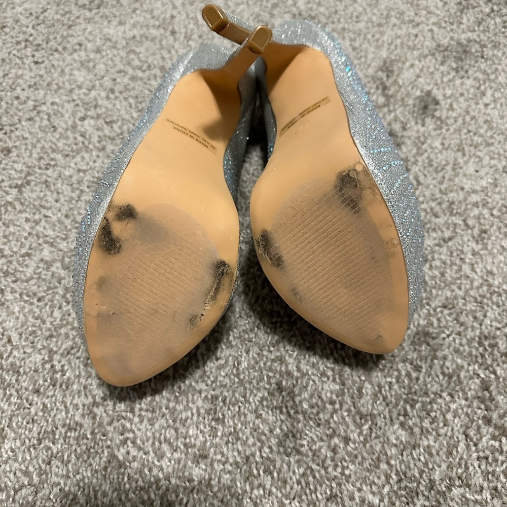 Rhinestone Silver Platform Pump - image 3